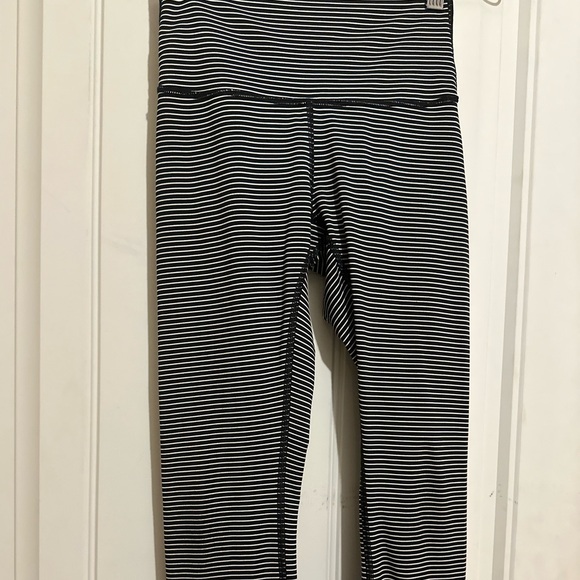Black & White Striped Lululemon Leggings - Picture 2 of 6